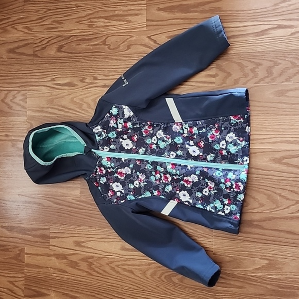 Free Country Girls' Floral Navy Hooded